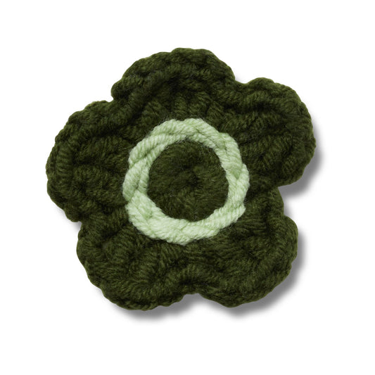Green Crochet Flower Unisex Multi Jibbitz