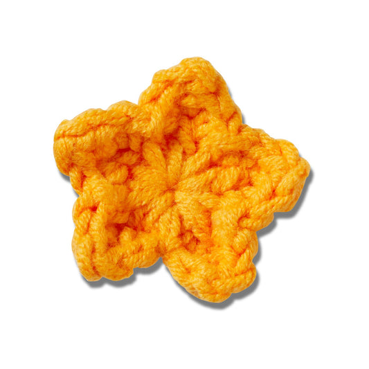 Crafted Crochet Orange Star Unisex Multi Jibbitz