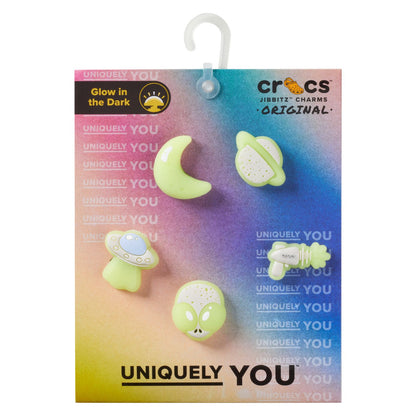Glow In The Dark Space 5 Pack Multi Unisex Jibbitz