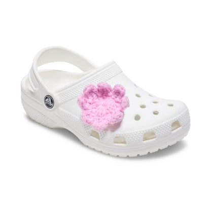 Crochet Light Pink Flower Jibbitz