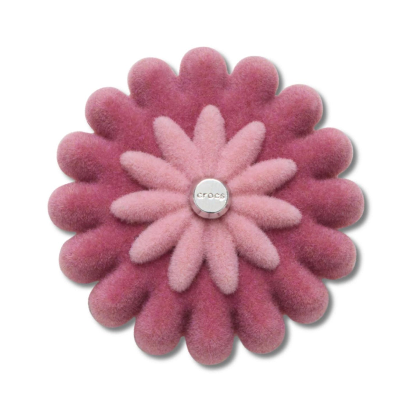 Pink Velvet Flower 1 Jibbitz