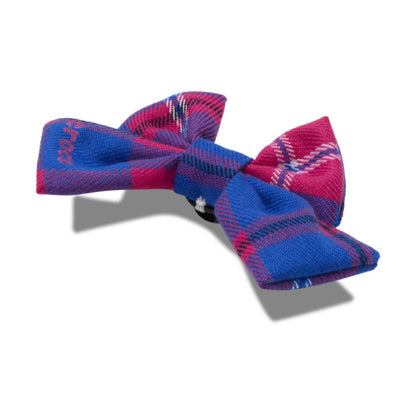 Pink Plaid Knit Bow Jibbitz