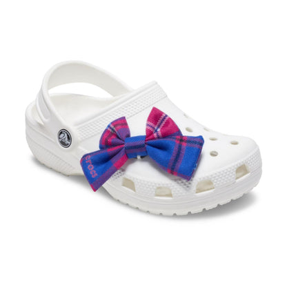 Pink Plaid Knit Bow Jibbitz