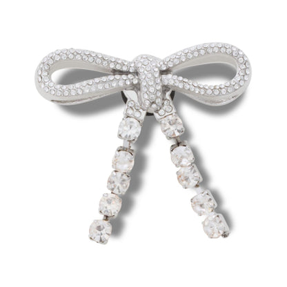 Silver Gem Bow Jibbitz