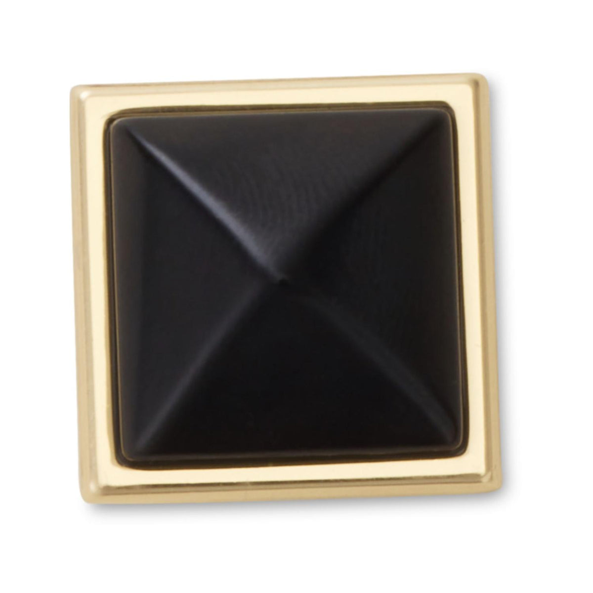 Black And Gold Pyramid Stud Jibbitz