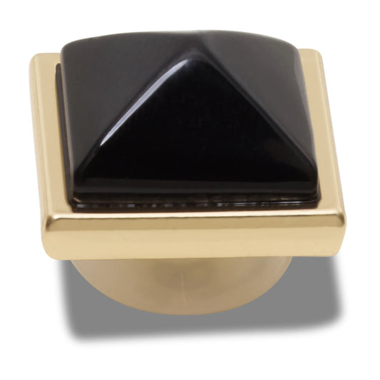 Black And Gold Pyramid Stud Jibbitz