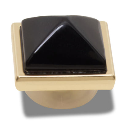 Black And Gold Pyramid Stud Jibbitz