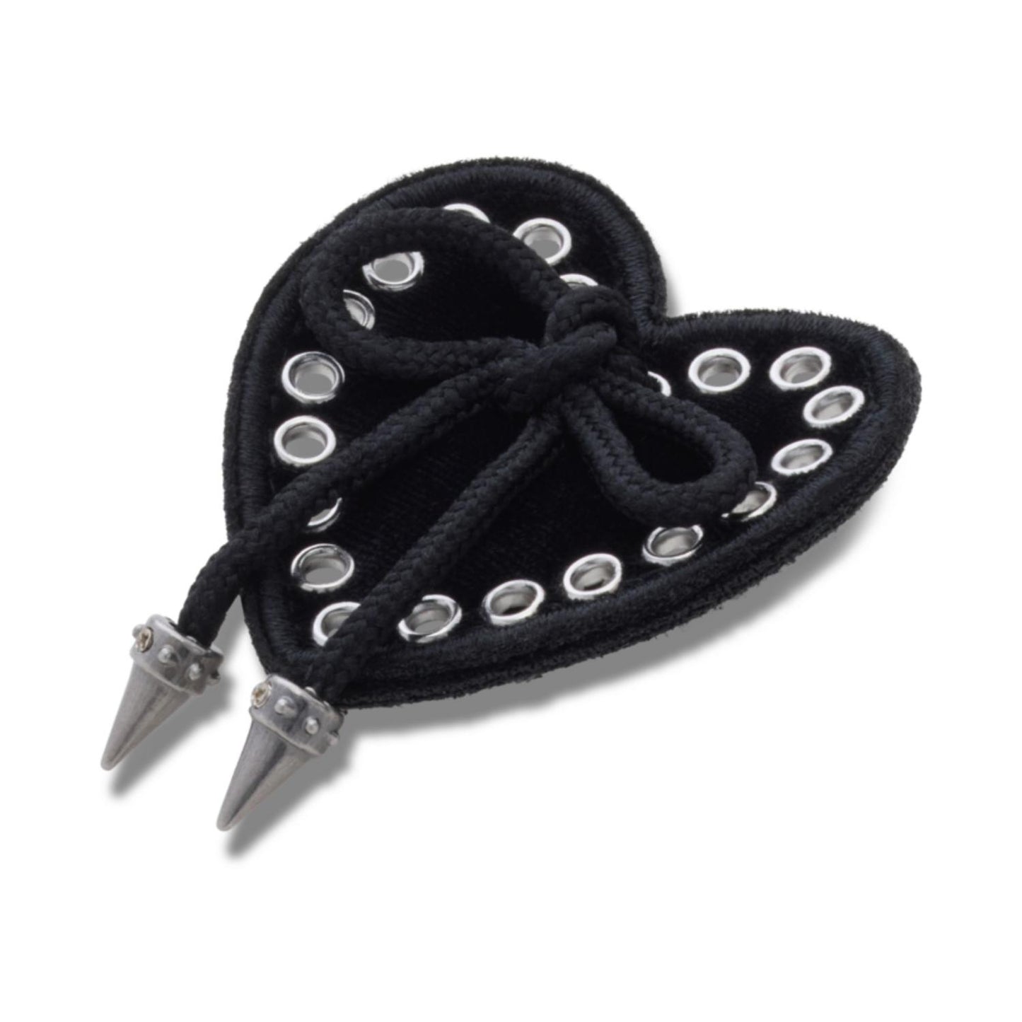 Black Heart With Bow Jibbitz
