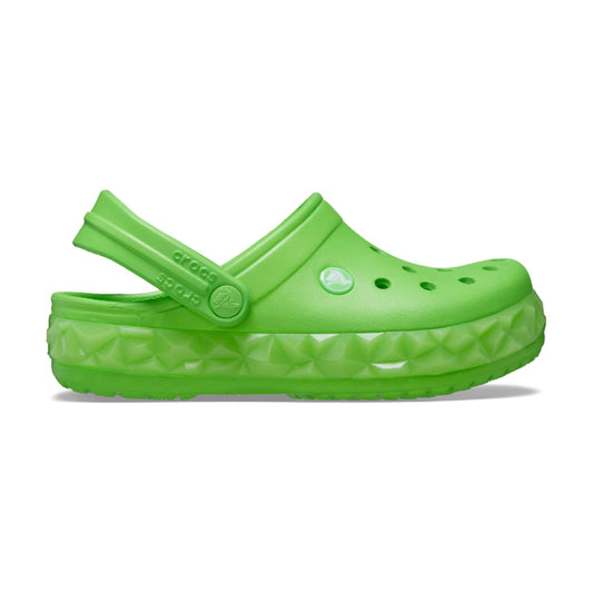 Crocband Geometric Glow Band Clog Kids