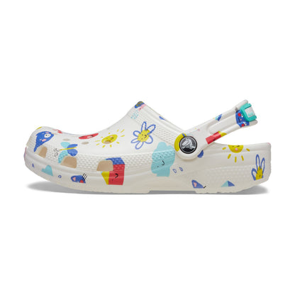 Classic Doodle Print Clog Niños Pequeños