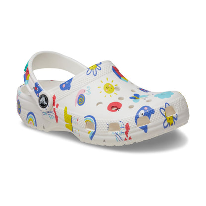 Classic Doodle Print Clog Niños Pequeños