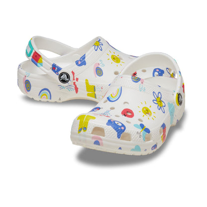 Classic Doodle Print Clog Niños Pequeños