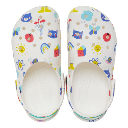 Classic Doodle Print Clog Niños Pequeños
