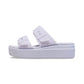 Brooklyn Buckle Frosted Low Wedge