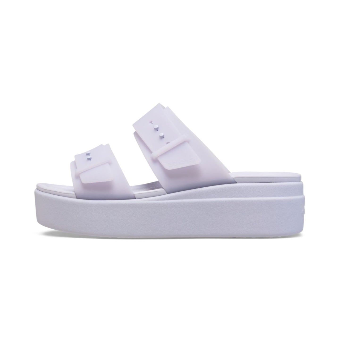 Brooklyn Buckle Frosted Low Wedge