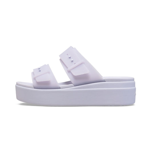 Brooklyn Buckle Frosted Low Wedge