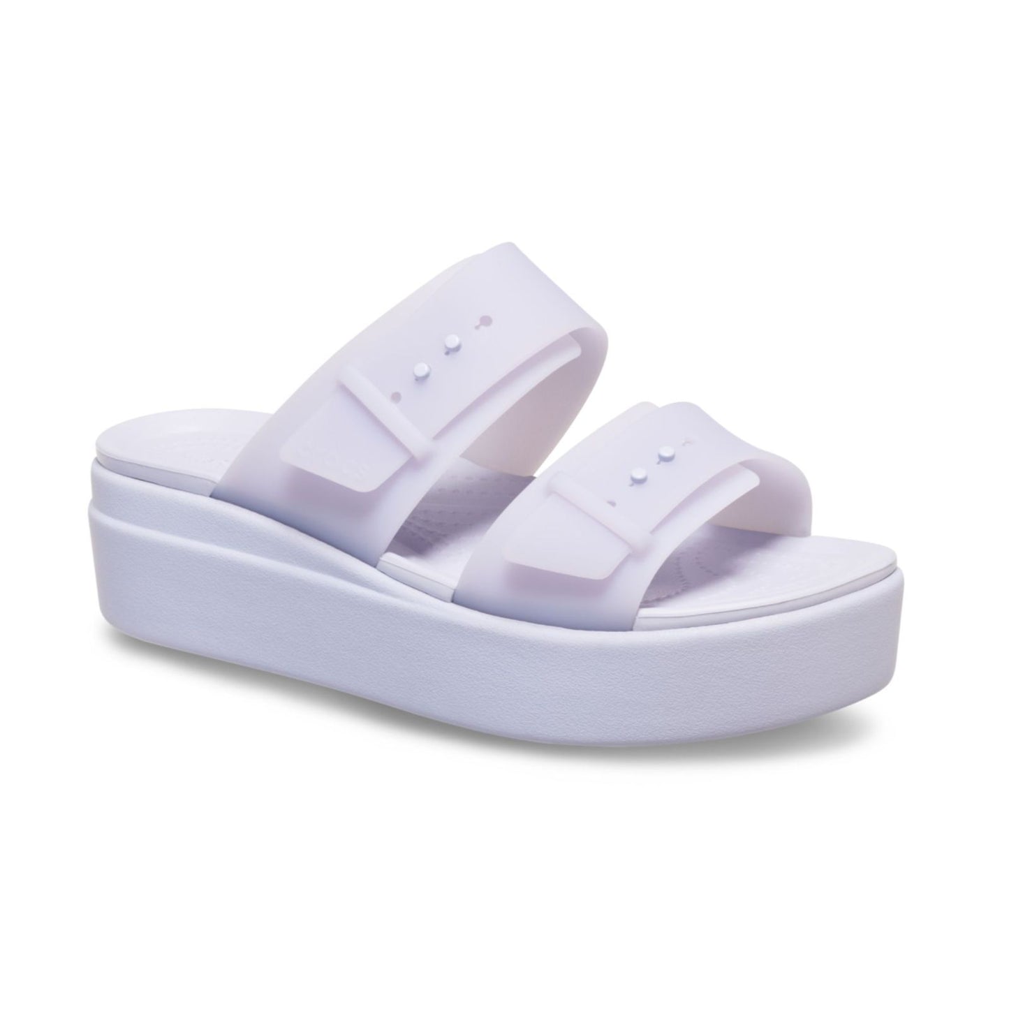 Brooklyn Buckle Frosted Low Wedge