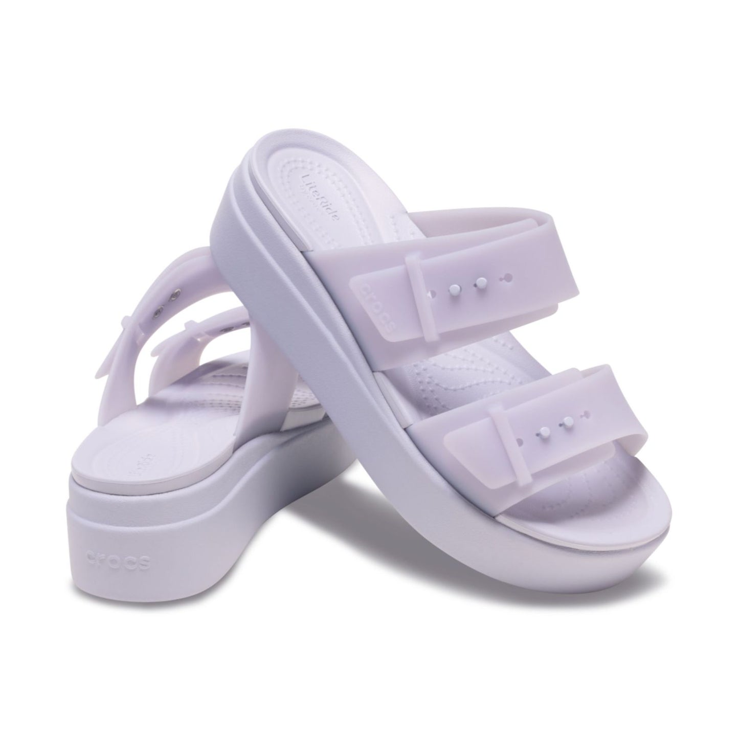Brooklyn Buckle Frosted Low Wedge