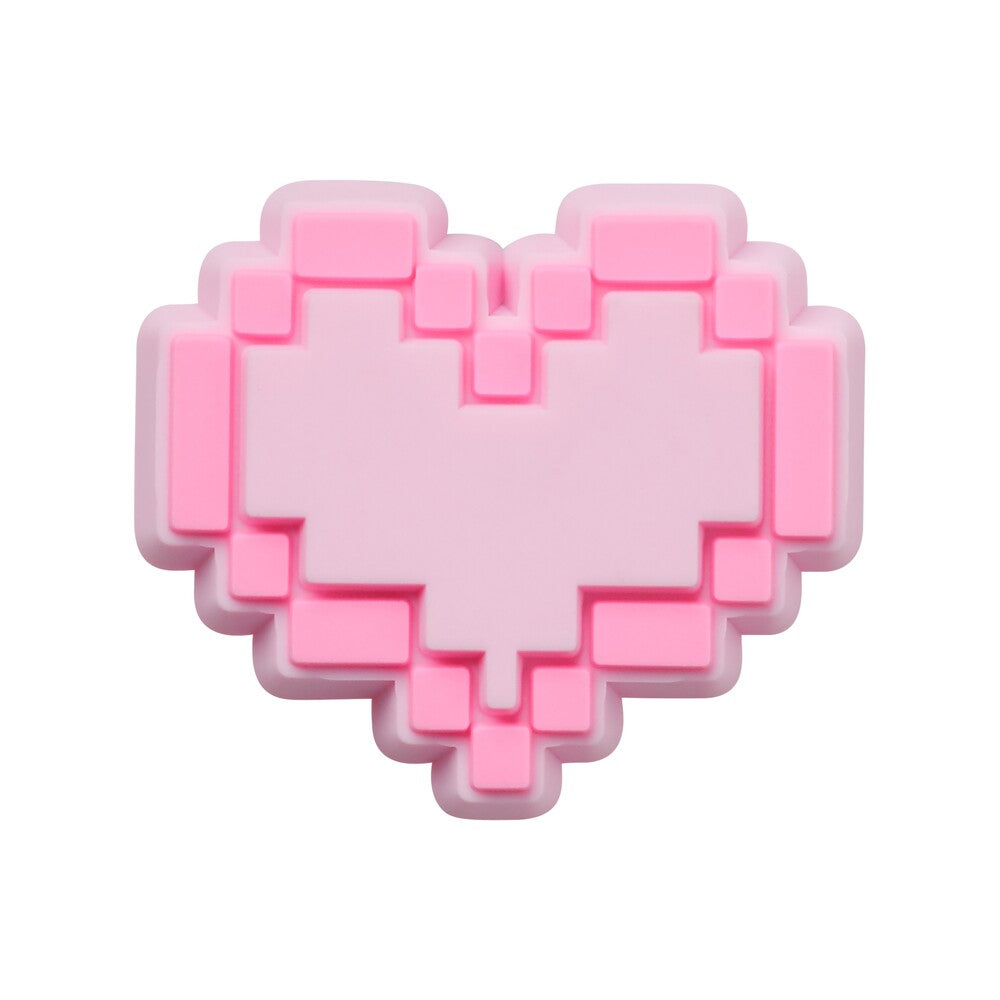 Jibbitz Unisex Pink Pixel Heart Símbolos