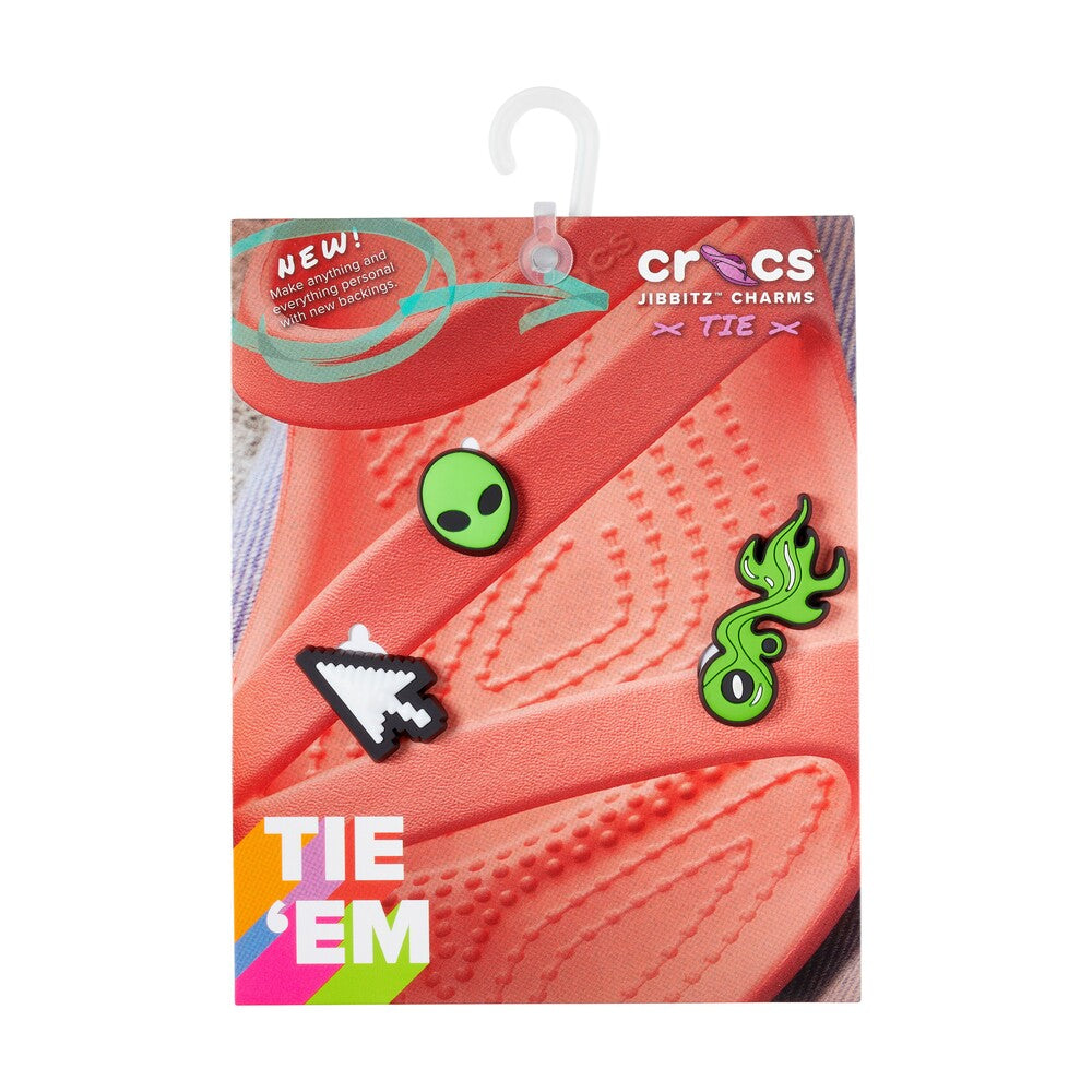 Jibbitz Unisex Green Sandal Backer 3 Pack Símbolos