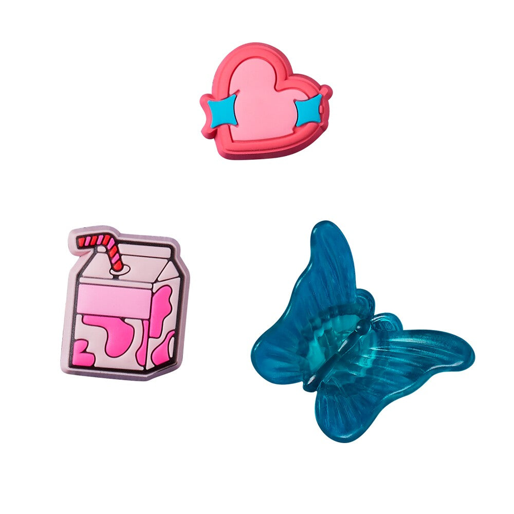 Jibbitz Unisex Pink Blue Pin Backer 3 Pack Símbolos
