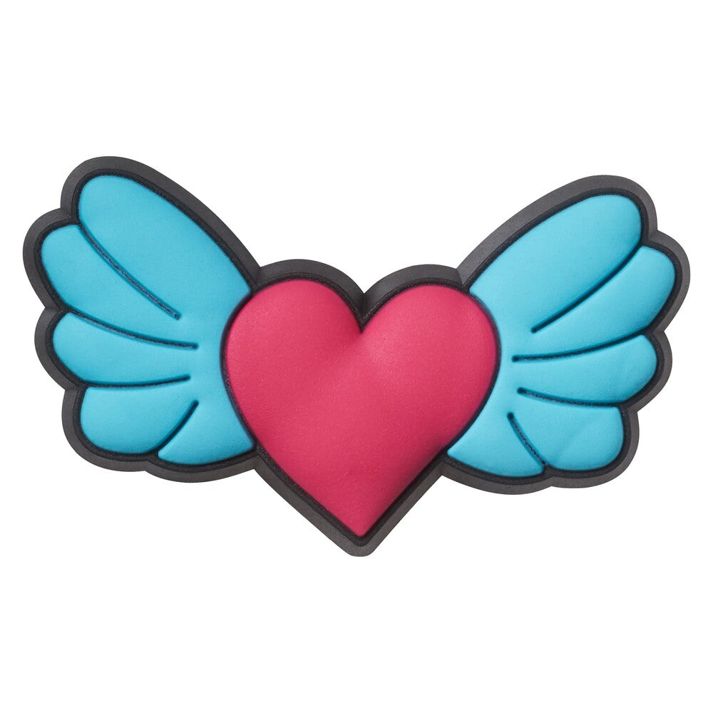 Pink Heart With Wings Jibbitz