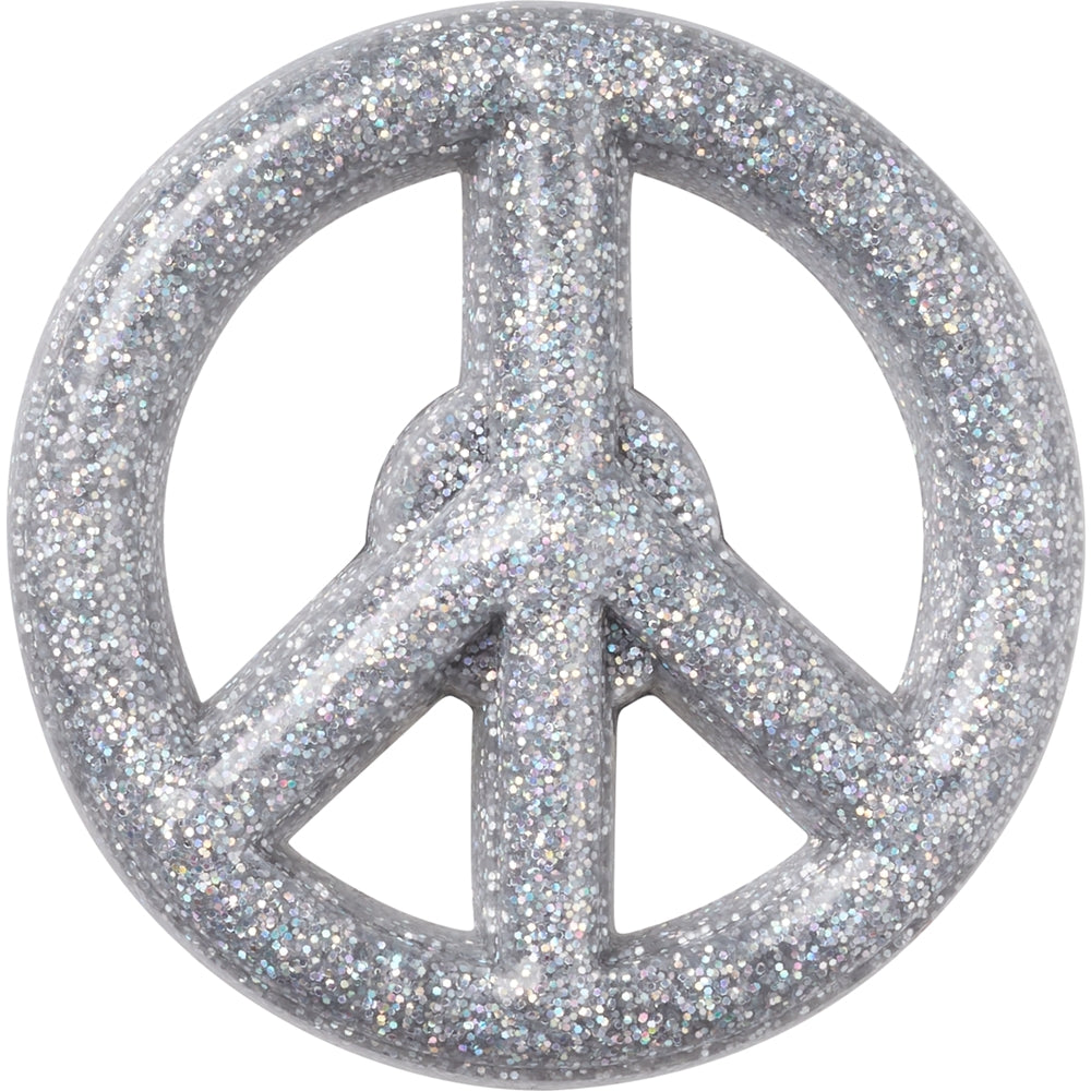 Glitter Peace Sign Jibbitz