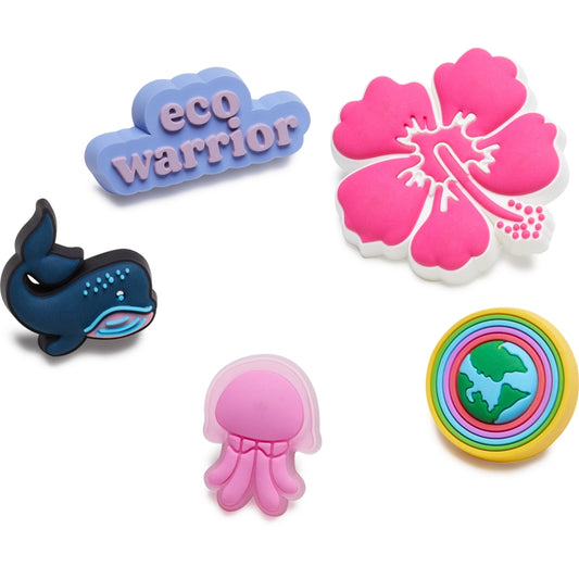 Jibbitz Unisex Eco Warrior Pin Backer 5 Pack Naturaleza