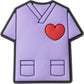 Jibbitz Unisex Purple Scrub Shirt Símbolos