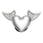 Jibbitz Unisex Silver Metal Heart And Wings Joyería