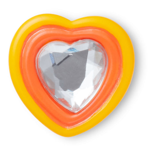 Jibbitz Unisex Yellow Orange Heart Gem Joyería
