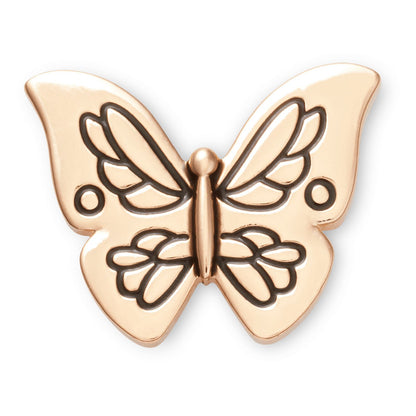 Jibbitz Unisex Gold Outline Butterfly Joyería