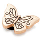 Jibbitz Unisex Gold Outline Butterfly Joyería