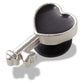 Jibbitz Unisex Silver And Black Heart Key Joyería